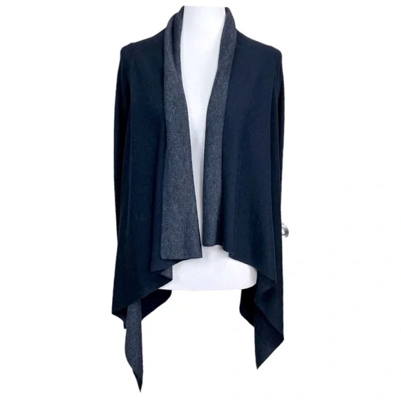 LULULEMON Reversible Waterfall Cardigan in Black/Grey One Size Casual warm wrap - Picture 4 of 11